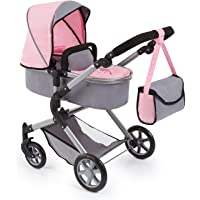 Bayer Design-18108AA Cochecito de Muñecas City Neo con Bolso Cambiador- Transformable- altura regulable- plegable…